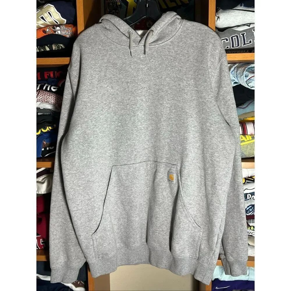 Carhartt Men's Loose Fit Midweight Logo Sleeve Graphic Hoodie